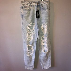 Missguided Riot Size 4 High Rise Mom Jean